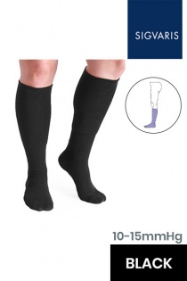 Sigvaris Compreflex Transition Unisex Black Knee High Compression Liners